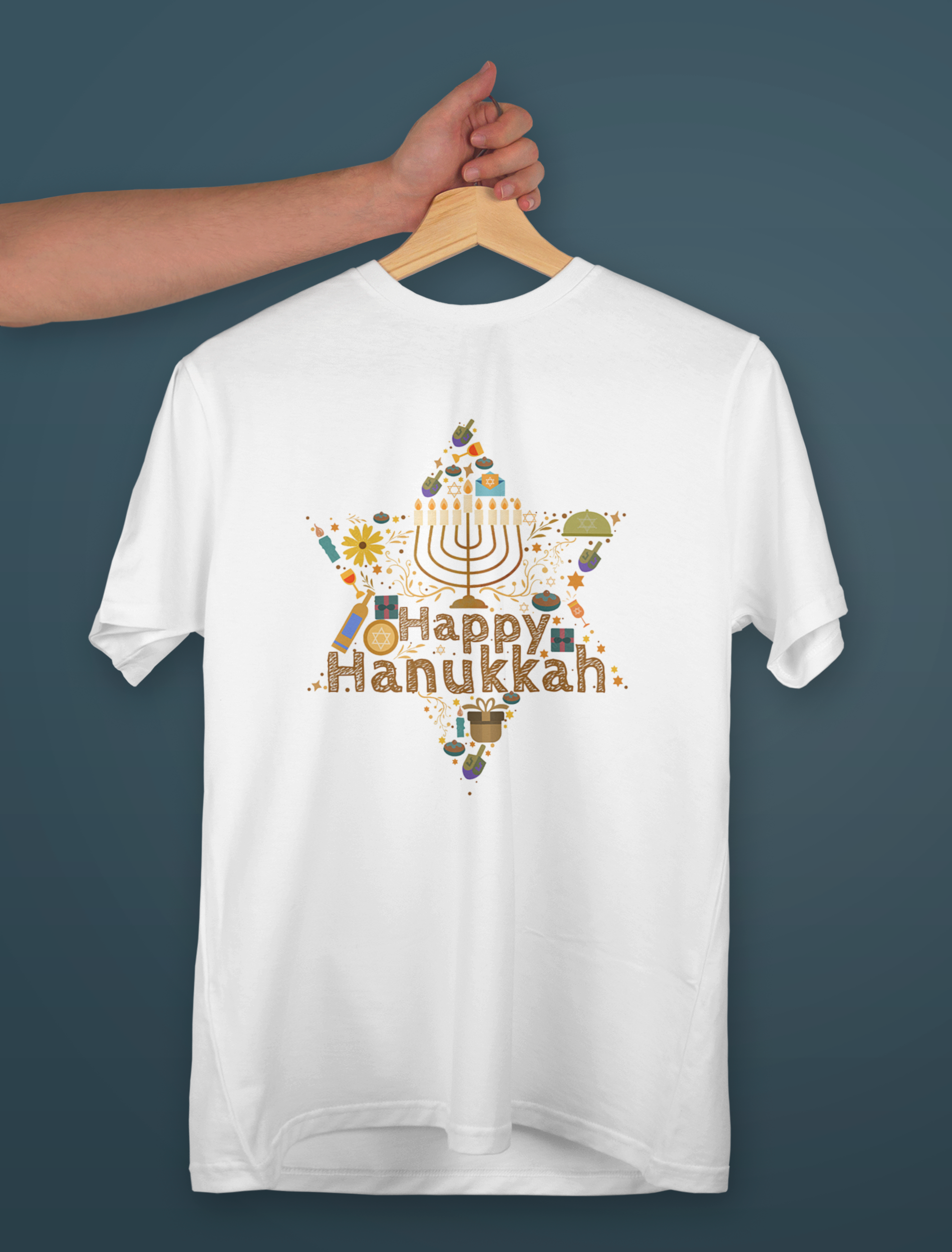 Camiseta Happy Hanukkah