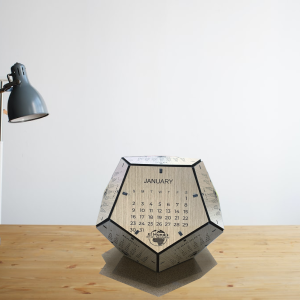 Calendario personalizado, madera